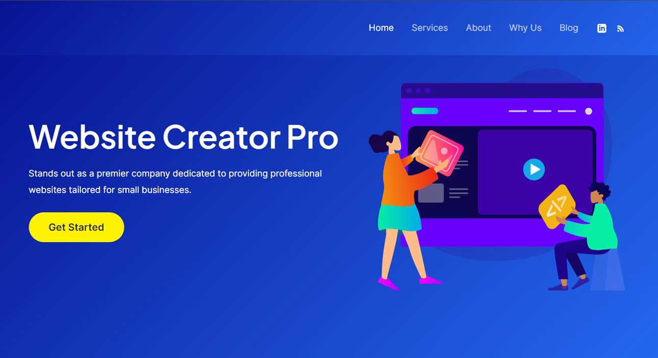 Website Creator Pro website screen grab